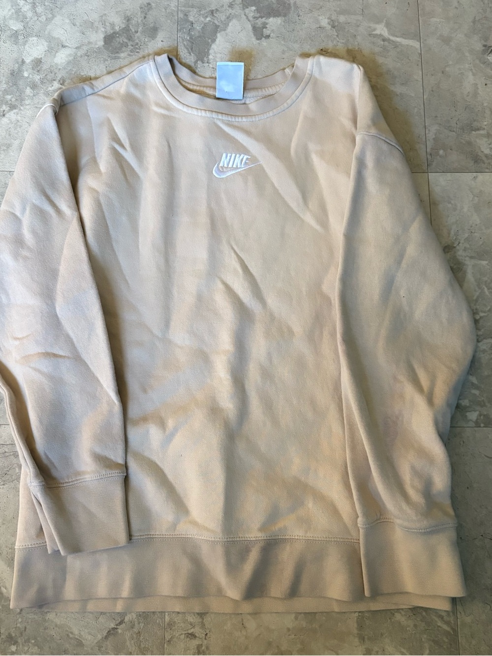 Nike Crewneck Sweatshirt in Light Beige XL